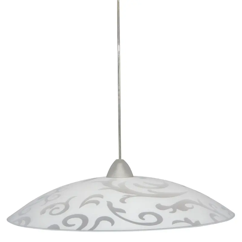 Sospensione Melissa D.50 1xE27 montatura trasparente vetro lastra bianco