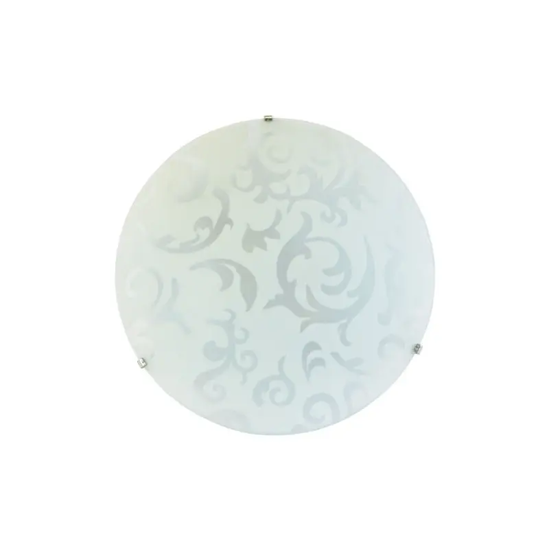 Plafoniera Melissa D.40 2xE27 ganci cromo vetro lastra bianco