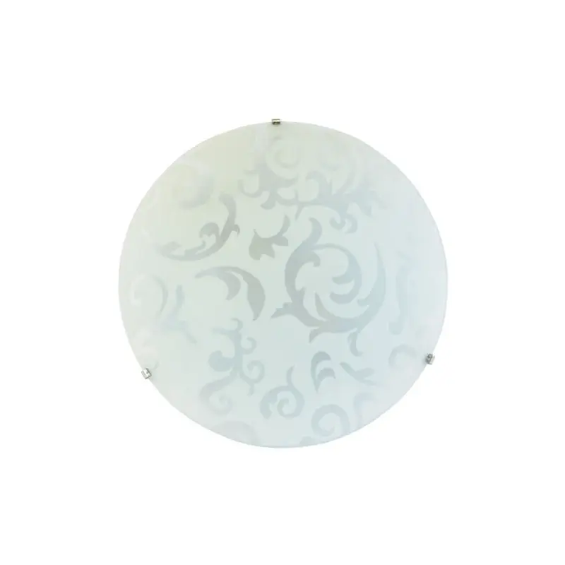 Plafoniera Melissa D.30 1xE27 ganci cromo vetro lastra bianco