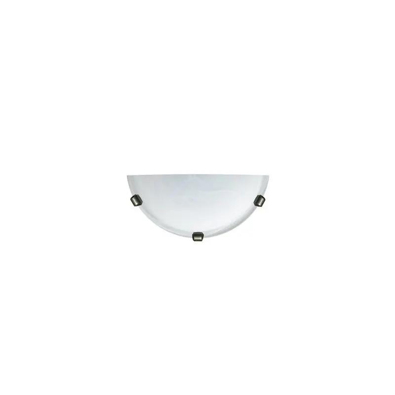 Applique Duna E27 alabastro bianco ganci cromo