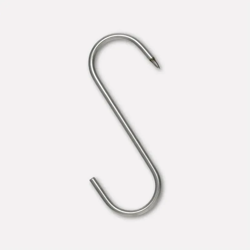 Set 6 pezzi gancio a S in acciaio inox 140x5 mm
