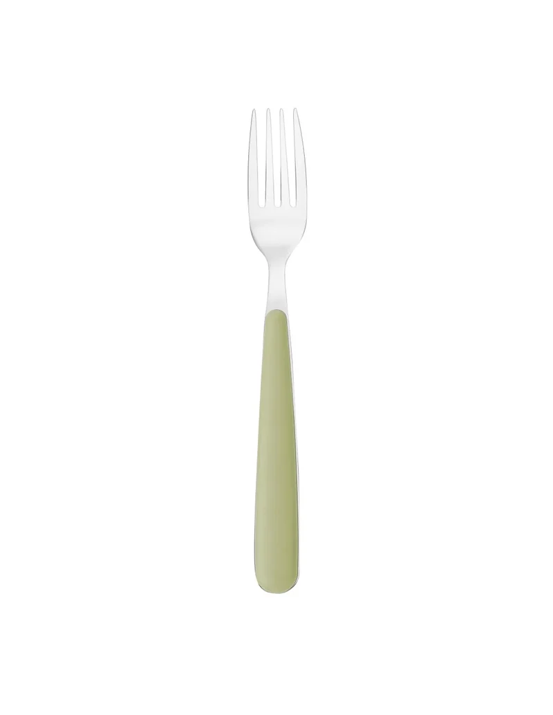 Forchetta da tavola in acciaio inox verde alga