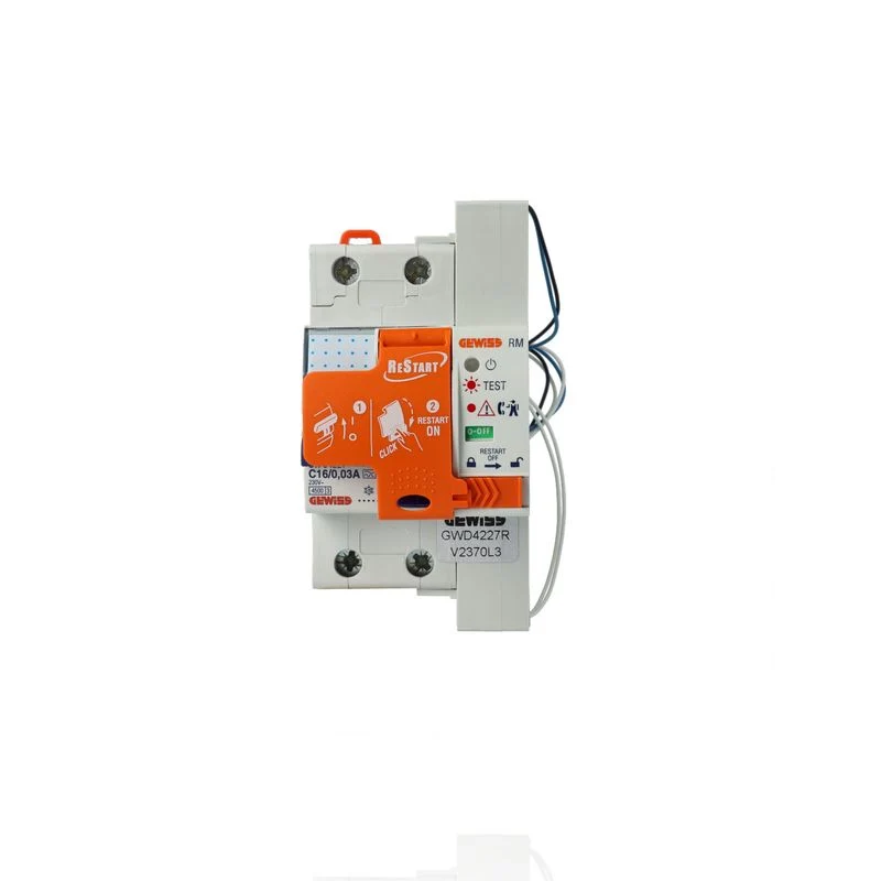 GEWISS GWD4227R - Interruttore Magnetotermico Differenziale Con Modulo Di Riarmo Automatico 2P Tipo A C16 30mA 4500A