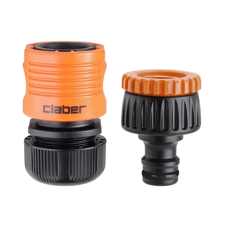 Set raccordi Claber 8591 + 8606 per rubinetto e tubo da 1/2"