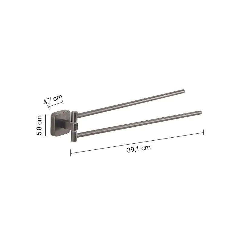 Portasalviette a snodo Tonga gun metal 39,1 x 5 x 8 x 4,7 cm