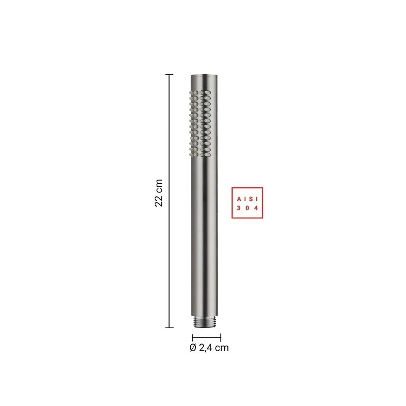 Set doccia tondo Ø25 cm High Pro Plus gun metal
