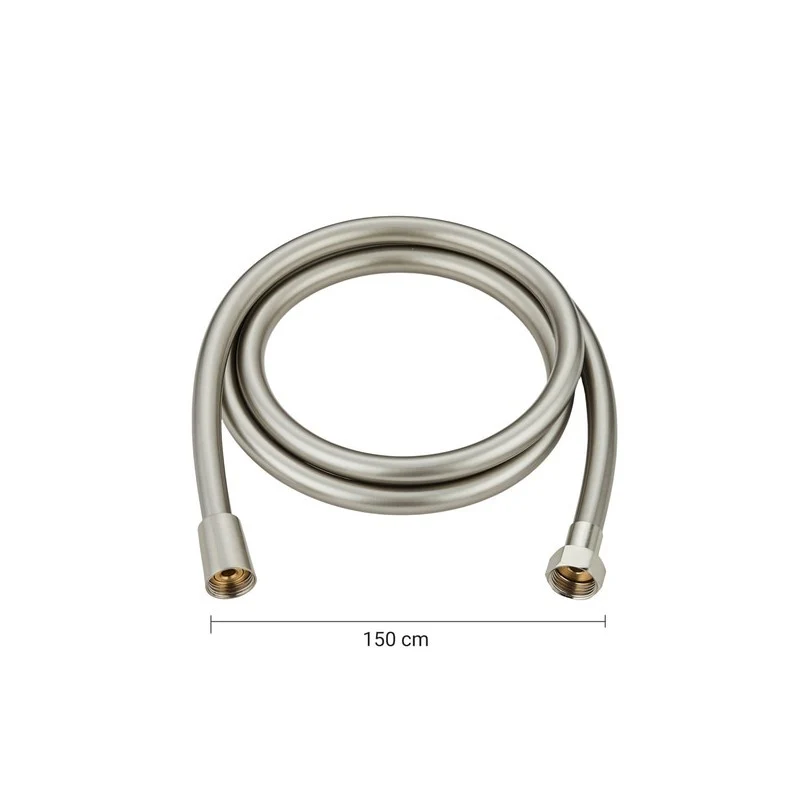 Set doccia tondo Ø25 cm High Pro Plus spazzolato