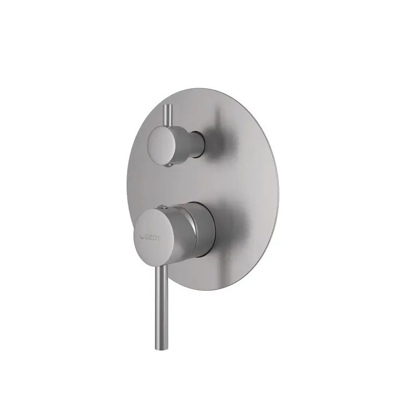 Miscelatore da incasso per doccia con deviatore Garda gun metal 16 x 16 x 5,1 cm