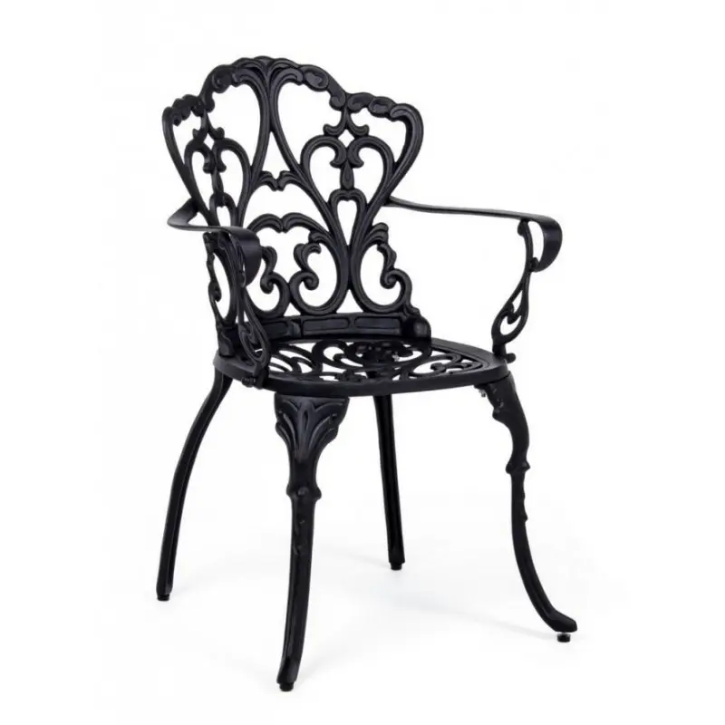 Sedia da esterno Victoria in alluminio antracitecm 57.5x 58x 87.5h
