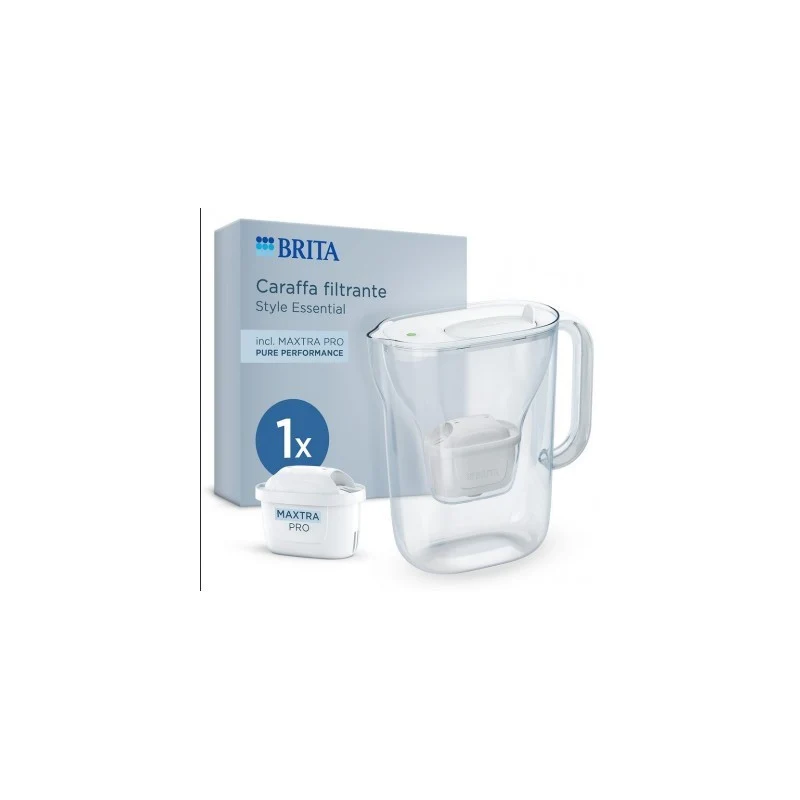 Caraffa filtrante BRITA Style Essential bianca con 1 filtro MAXTRA PRO