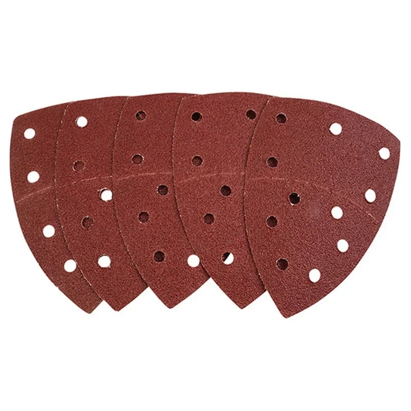 Fogli abrasivi velcrati triangolari 102 × 151 mm grana 120 - confezione 5 pezzi