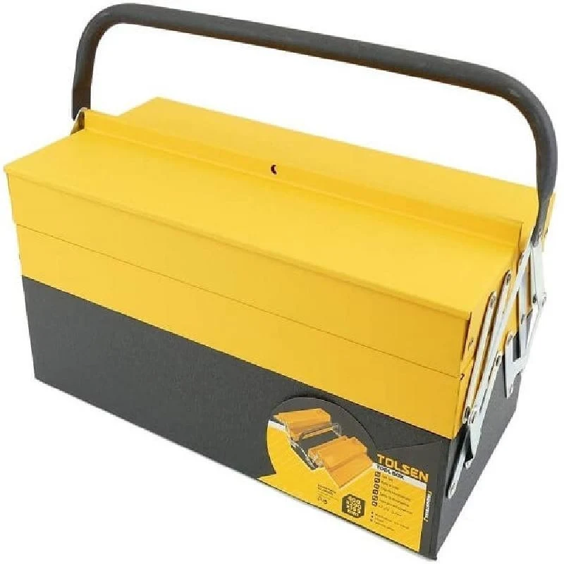 Cassetta portautensili in metallo Tolsen 5 scomparti cm 40x20x19,5h