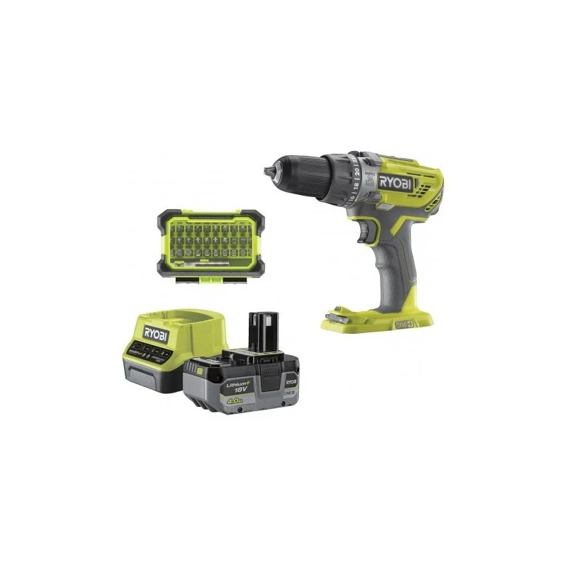 Trapano avvitatore a percussione Ryobi R18PD3-140SA 18V con batteria 4,0 Ah