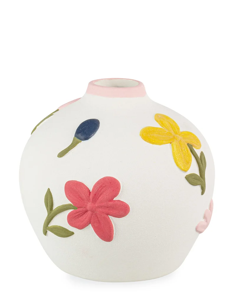 Vaso Floryn bombato basso bianco ø15.8x14.5 h