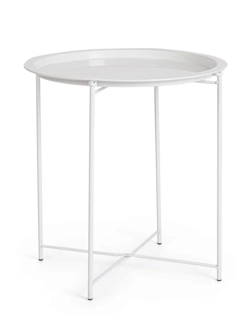 Tavolino Hilmar tortora/bianco ø47x51 cm