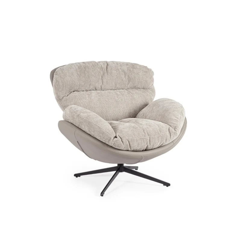 Poltrona Adinda grigio scuro/tortora cm 100x101x94 h
