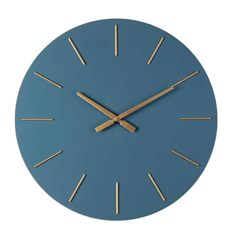 Orologio da parete Timeline blu ø60 cm