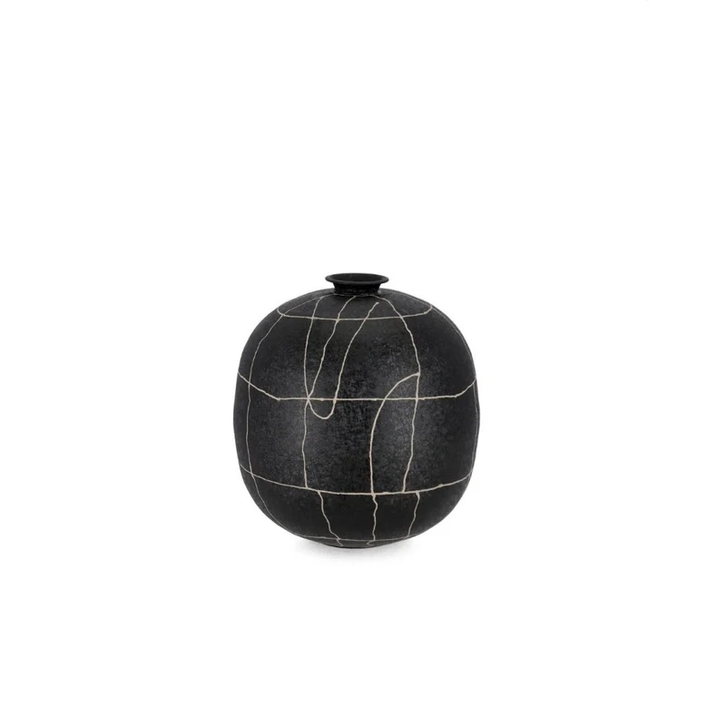 Bottiglia Siva tonda nera ø26x29 h cm