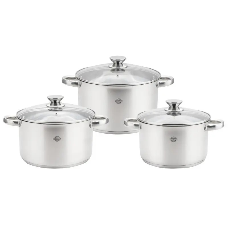 Set 3 casseruole Divinox con coperchio Ø 16/18/20 cm