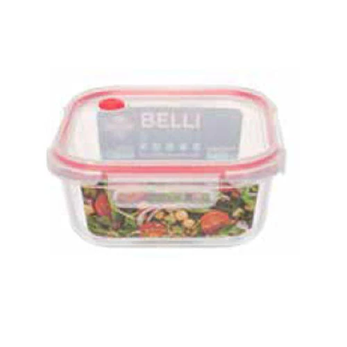 Contenitore ermetico quadrato in vetro 1100 ml – 18×18 cm