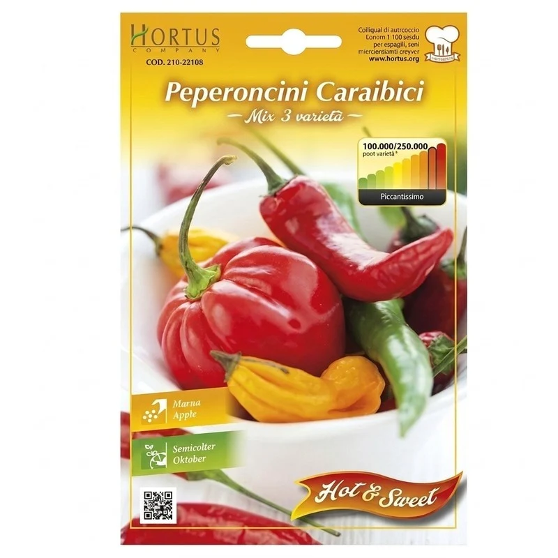Peperoncini Caraibi mix - 3 Varietà