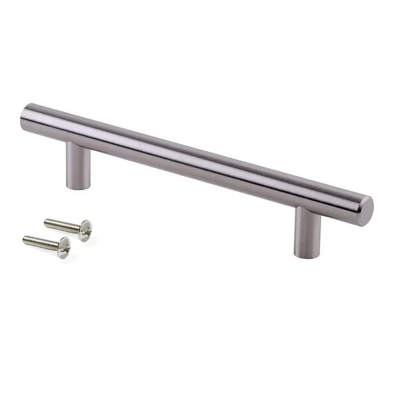 Maniglia per mobili Orlando L188 mm, interasse 128 mm, Acciaio, Nichel satinato