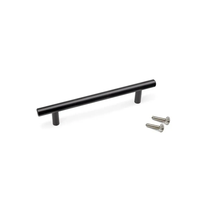 Maniglia per mobili Orlando L188 mm, interasse 128 mm, Acciaio, Verniciato nero