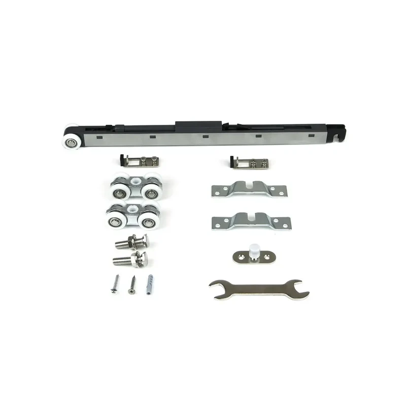 Kit di ferramenta per una porta scorrevole con chiusura soft Railway 80 kg,