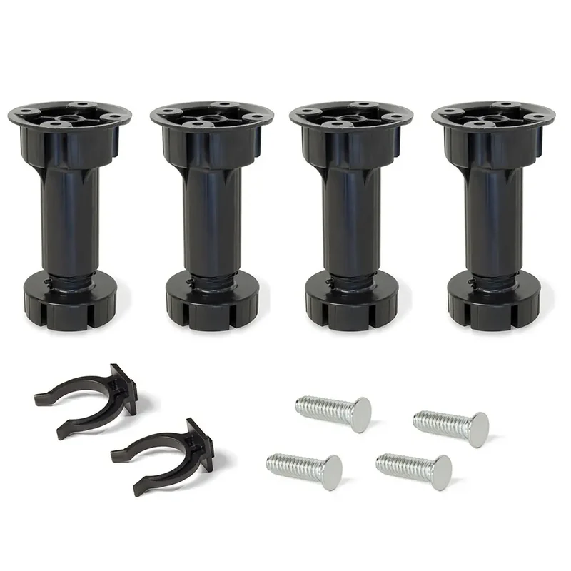 Kit di piedini regolabili per mobile Bone H120 mm nero