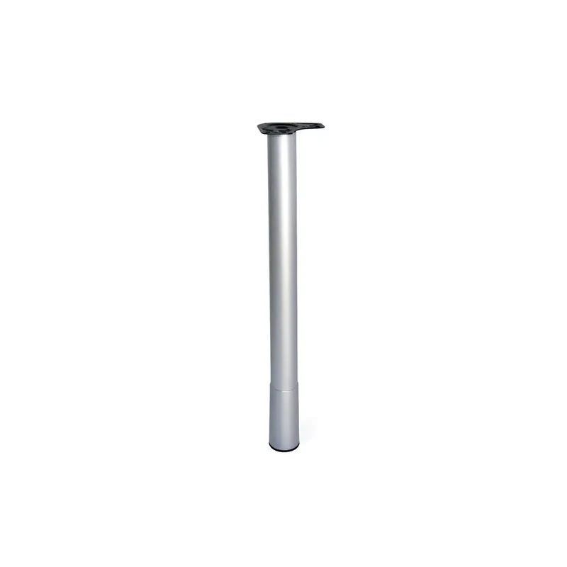 Gambe per tavolo Conus D60 mm, H687-800 mm, Acciaio e Tecnoplastica, Verniciato alluminio