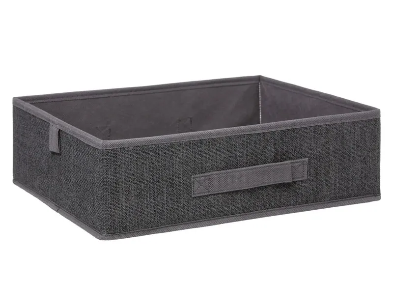 Scatola organizer grigio scuro cm 36x28x11h