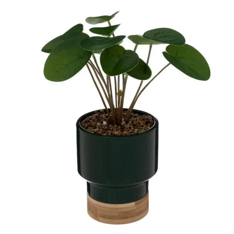 Pianta artificiale con vaso verde h26