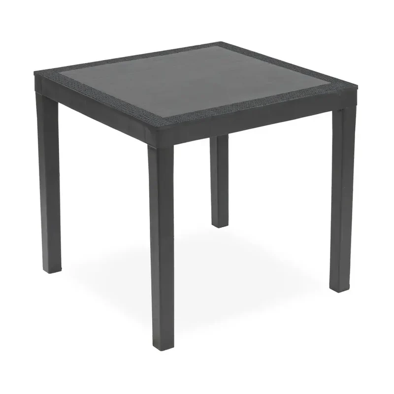 Tavolo in resina Ago antracite 78x78x73h