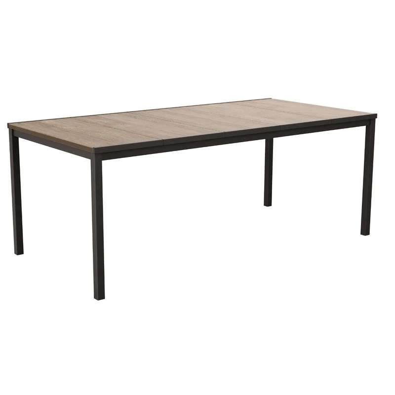 Tavolo Keter Porto effetto legno grafite cm 200x95x75 h