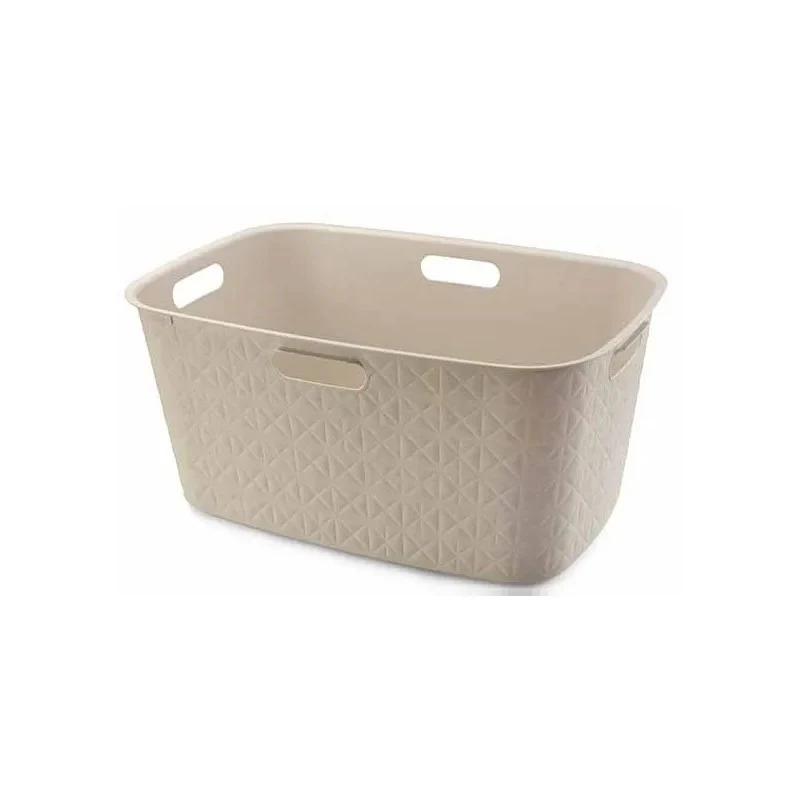 Cesta portabiancheria panna 45l cm 57x37x27 h