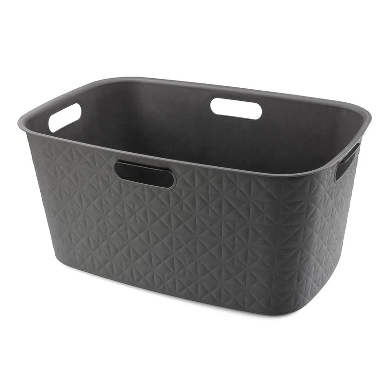 Cesta portabiancheria Curver Softex grigia 45l cm 57x37x27 h