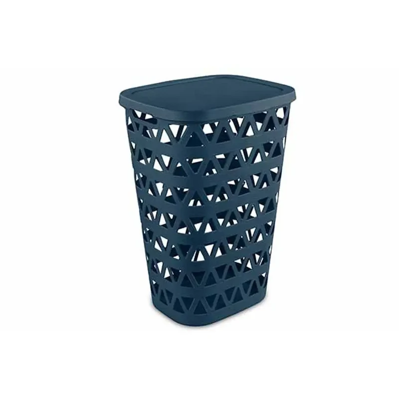Cesta portabiancheria Oceana blu 55l cm 42,6x34,5x60,1 h