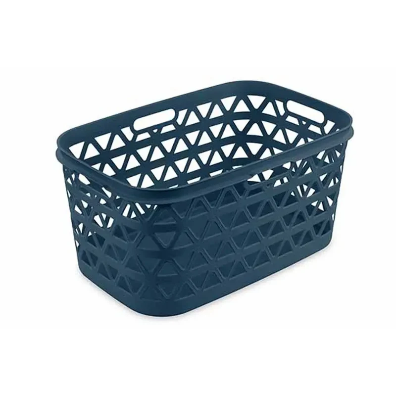 Cesta portabiancheria Oceana grigio-blu 45l cm 57,1x37,1x27,1 h