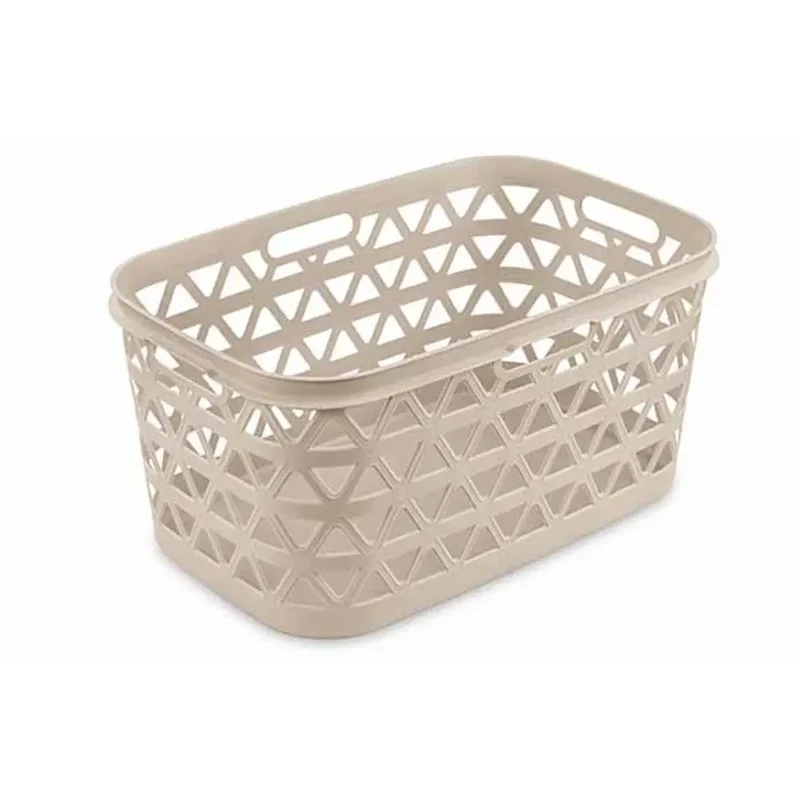 Cesta portabiancheria Oceana bianca 45l cm 57,1x37,1x27,1 h