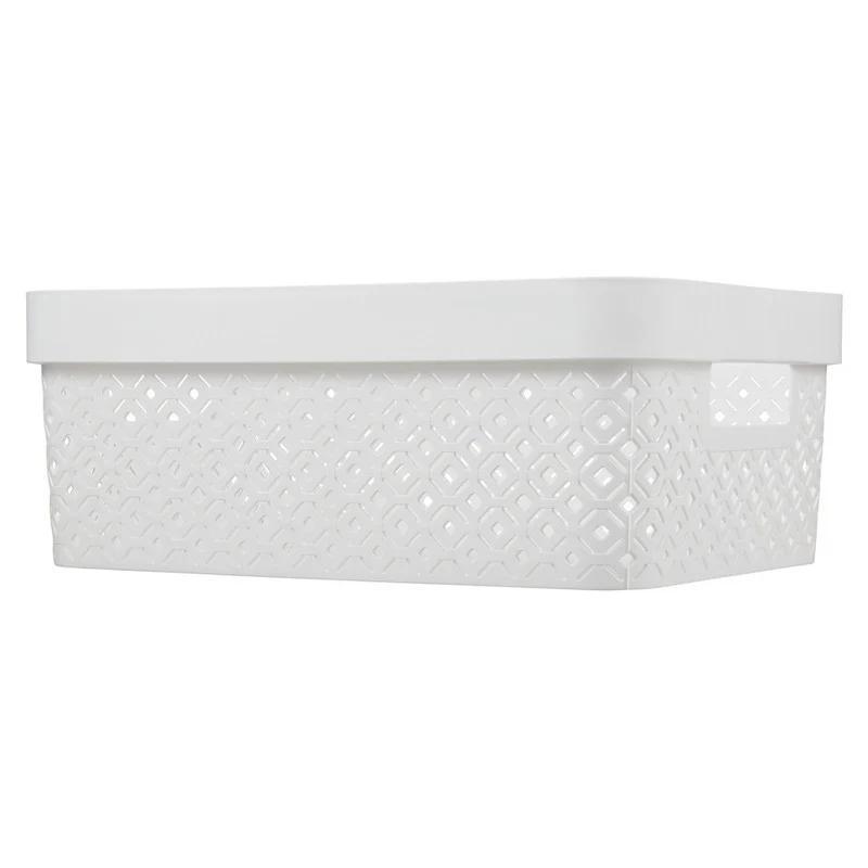 Contenitore Curver Terrazzo bianco 11l cm 26x35,5x13,6 h