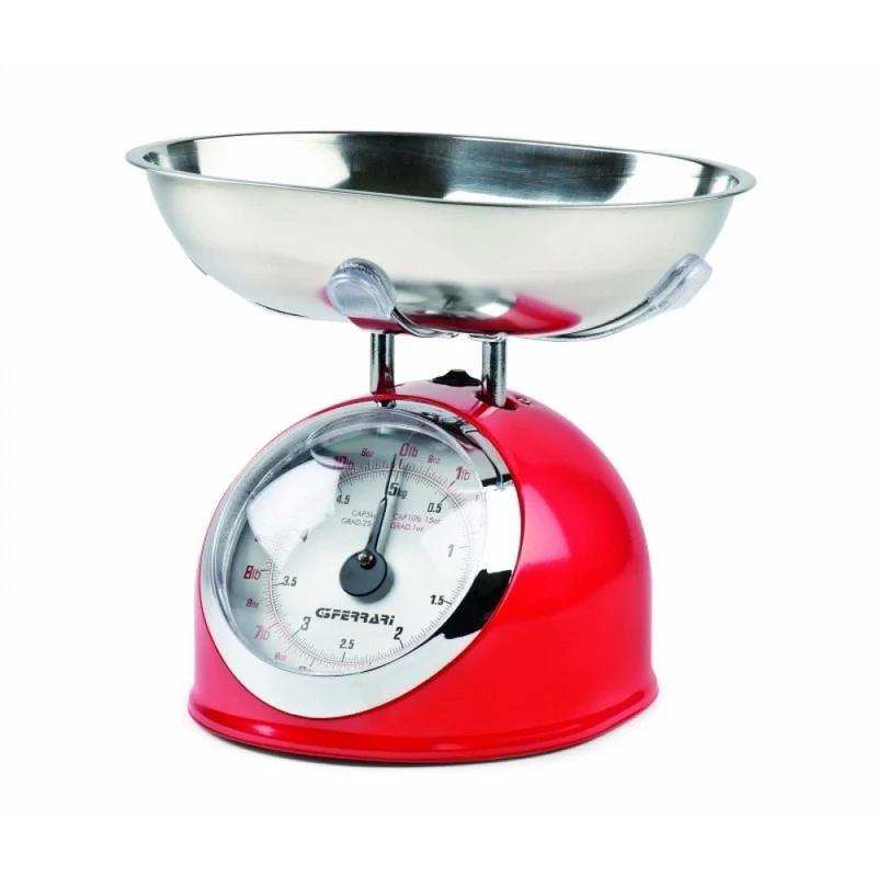 Bilancia meccanica da cucina rossa