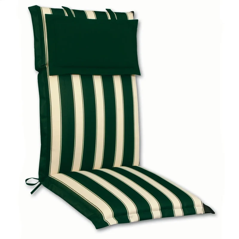 Cuscino a righe per poltrona alta cm 114x48