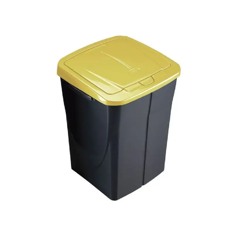 Pattumiera Ecobin 45 L antracite con coperchio giallo