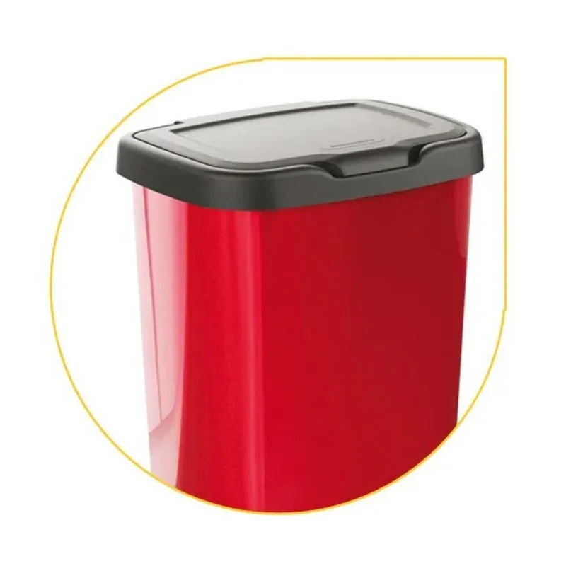 Pattumiera Jive rossa L20 cm 33,2 × 25,2 × 45,8