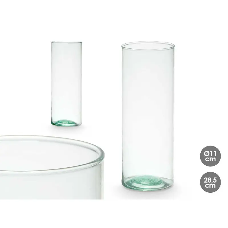 Vaso in vetro riciclato Ø11x28,5h