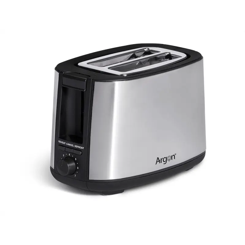 Tostapane doppio in acciaio nero matte 750w