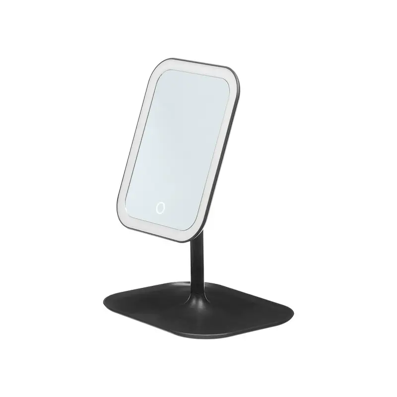 Specchio a led nero cm 29x16,5x6h