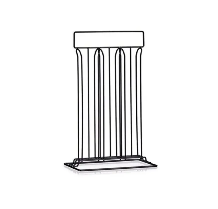 Portacapsule da 36 posti in acciaio nero cm 10 x 38 x 24,8h