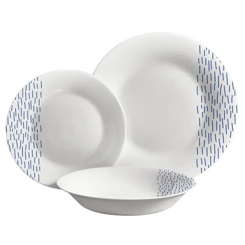 Set 18 piatti rotondi decorati