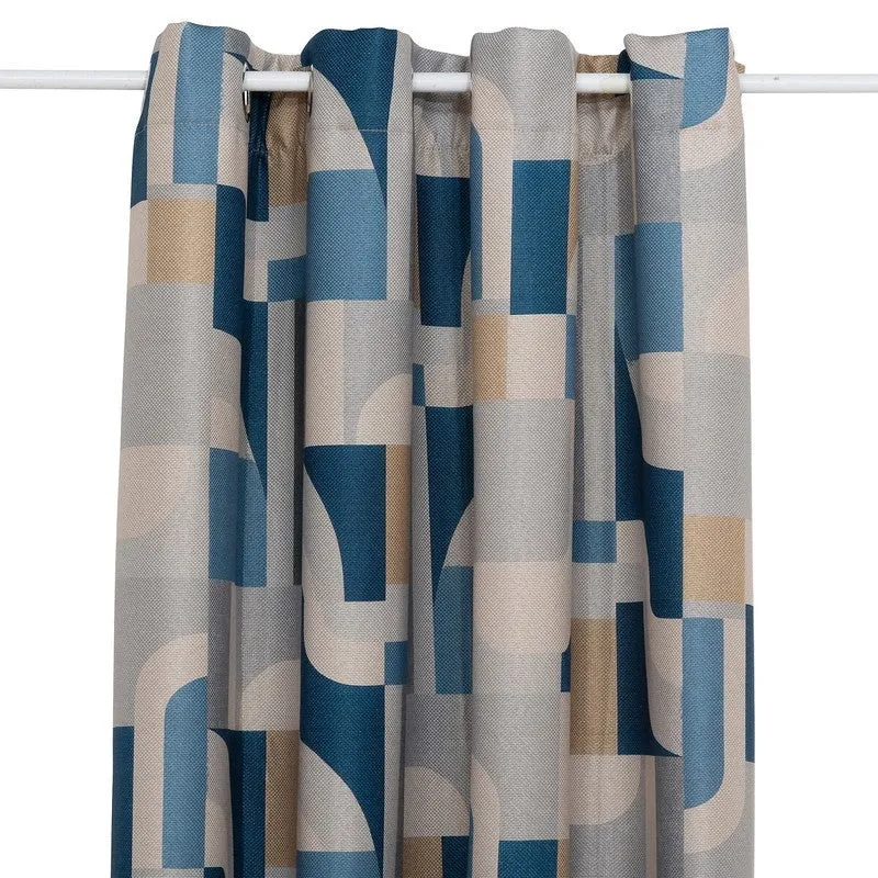 Tenda oscurante stampata Elena 135x260 cm in blu